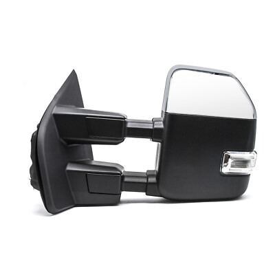 Towing Mirror For 17-20 Ford F250-550 Power Heated Signal Driver Side Chrome