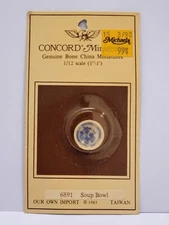 1983 DOLLHOUSE MINIATURE SOUP BOWL  1/12 SCALE COLLECTIBLE 