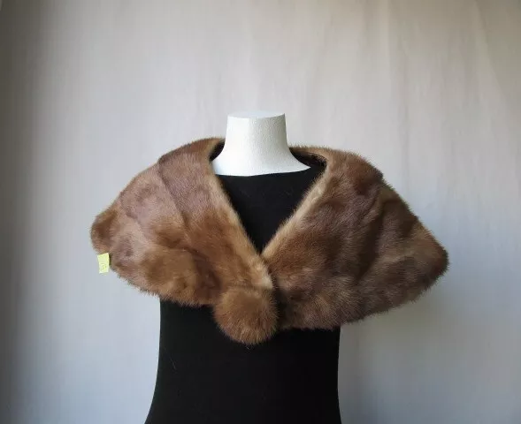 Women s Real Mink Fur Cape Shawl Stole Wrap Cape MINT Sable WEDDING STOLE SALE
