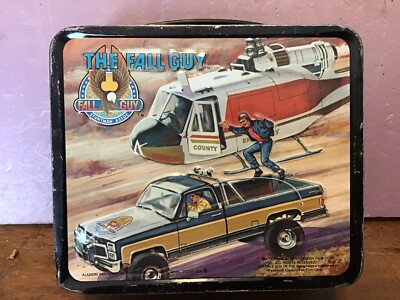 Vintage 1981 The Fall Guy Stuntman Lee Majors Tin Metal Aladdin