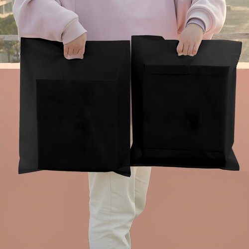 Colorful Plastic Patch Handle Carrier Bags for Shopping & Cloths 15 x 18 x 3 in - Picture 34 of 37