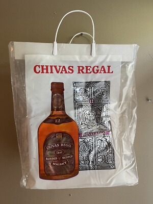 VTG Chivas Regal Plastic Shopping Tote Bag w/ Handles - Bag Only - Hong Kong
