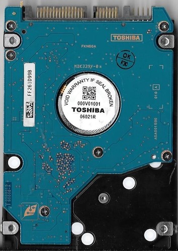 Toshiba MK6034GSX HDD2D35 B ZK01 S 60GB Sata Hard Drive - Picture 2 of 2