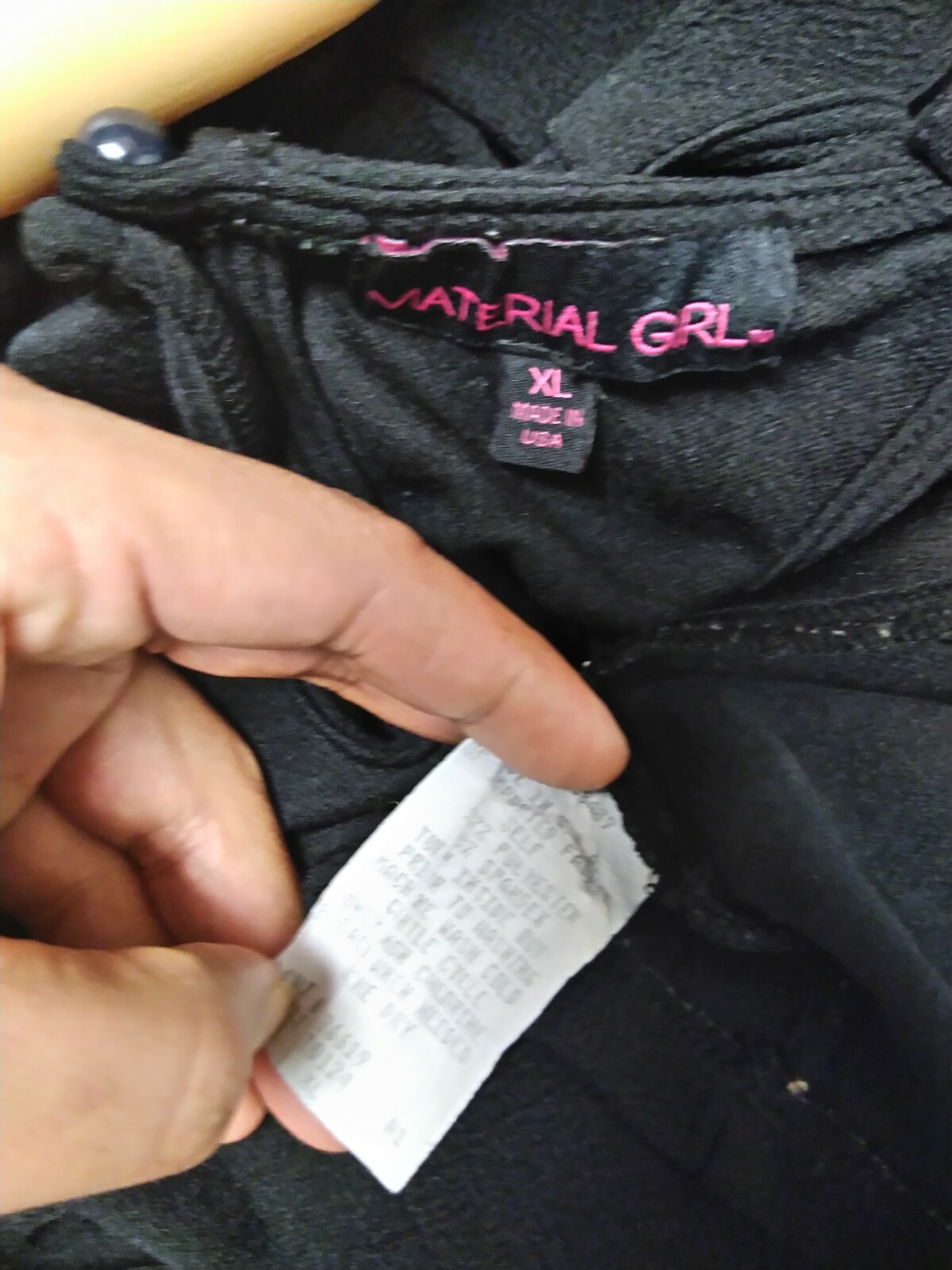 Material Girl  Junior Top Sleeveless Black Womens Blouse size XL image 5