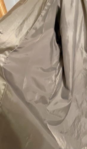 British Mist Trench Rain Coat Silver Gray VTG SZ 18 W 1980’s Princess Diana Gift - Picture 7 of 18