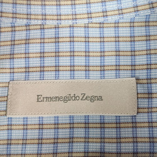 Ermenegildo Zegna Hemd Herren XL Blau Tailored Karo Italy Büro Freizeit Luxus - Bild 2 von 22
