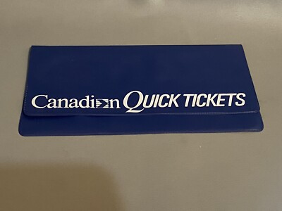 CANADIAN Airlines Quick TICKETS Plastic Ticket Jacket