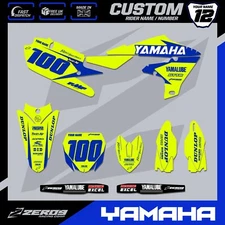 YAMAHA MOTOCROSS GRAPHICS CUSTOM MX GRAPHICS DECAL KIT YZ YZF DELTA BLU/YEL