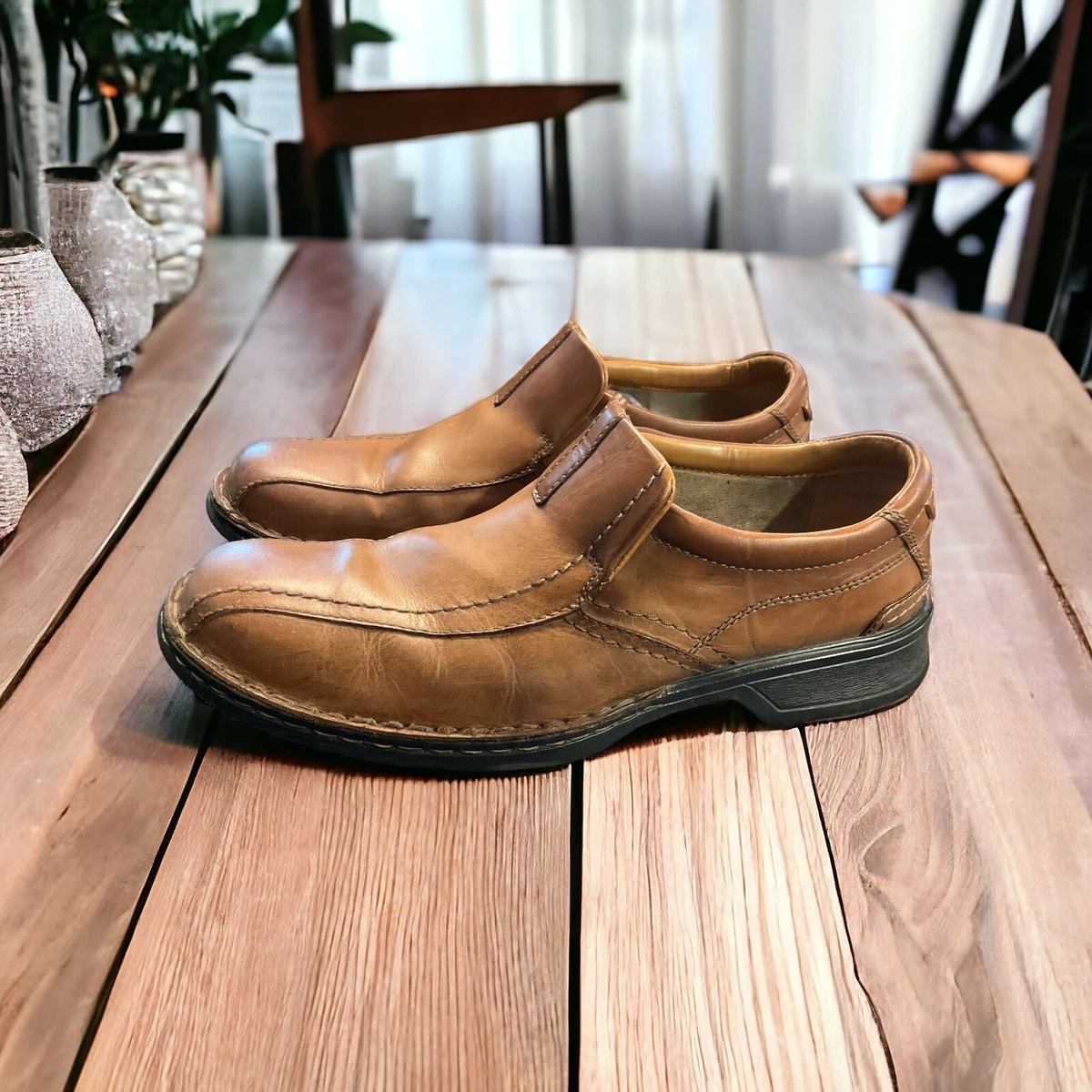Clarks escalade step on sale brown leather