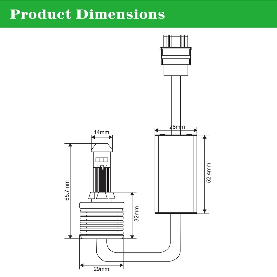 Allá Lighting 7443 LED luz de señal de giro/lámpara de freno bombilla blanca, sin hiper parpadeo Foto 4 de 4