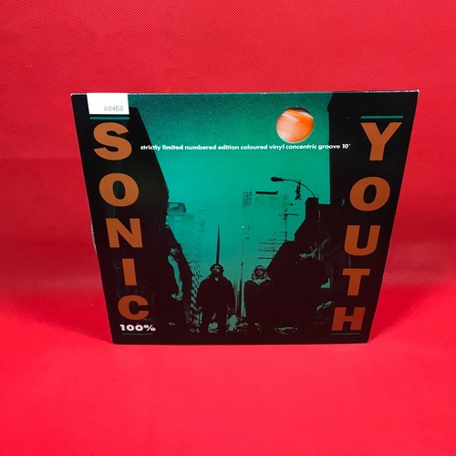 SONIC YOUTH 100% 1992 UK limited edition 4-track 10" ORANGE vinyl EP geffen - Imagen 2 de 7