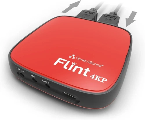 ClonerAlliance Flint 4KP 4K Passthrough and Live Commentary Video Capture Device