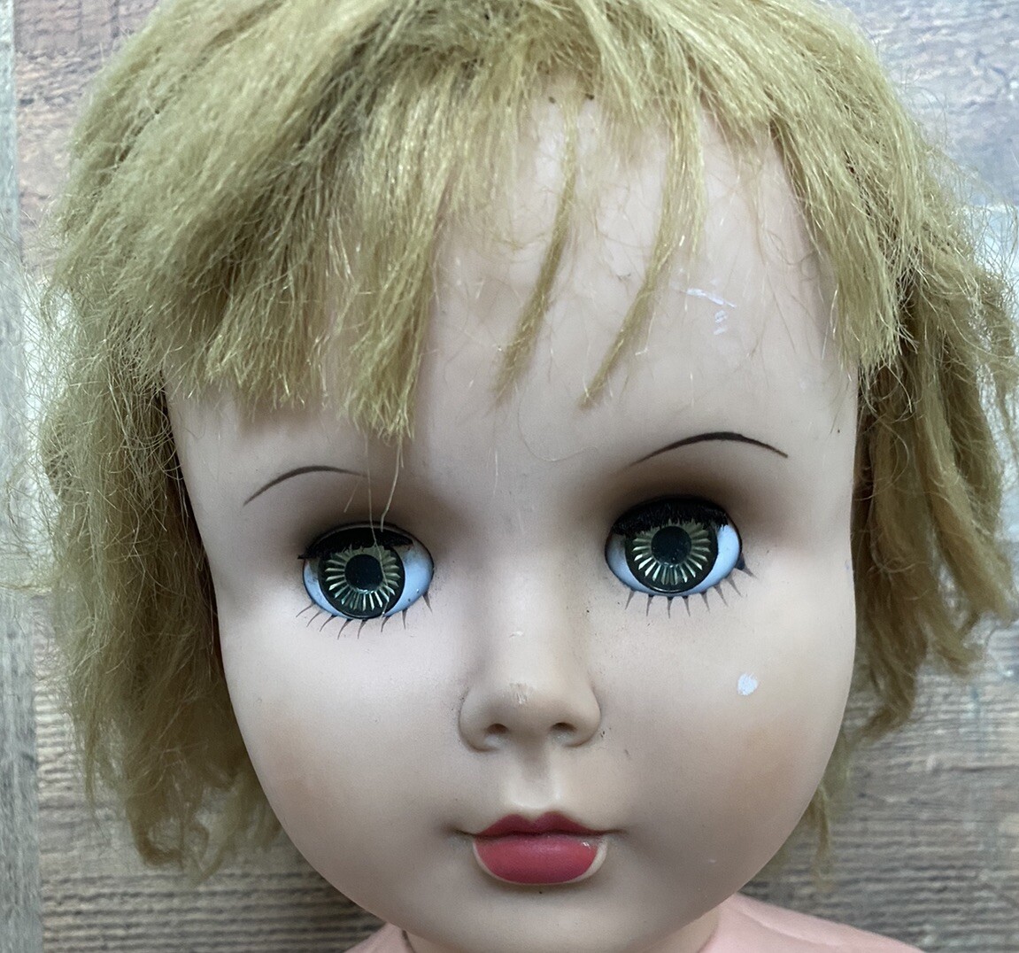 Large Walking Doll 35" Tall Vintage 1950's or 60's Rare Original hair