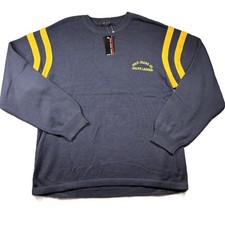 Ralph Lauren Polo Jeans Co Men Sweater Vintage Y2K NWT Rugby Navy Gold XXL K112