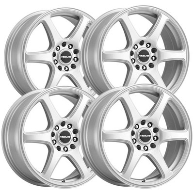 (Set-4) Raceline 146S Matrix 15x7 4x100/4x108 +40mm Silver Wheels Rims 15'' Inch