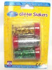 Pack Of 3 Glitter Shakers Art Craft Scrapbook Glitter In Pots Gold Silver Green