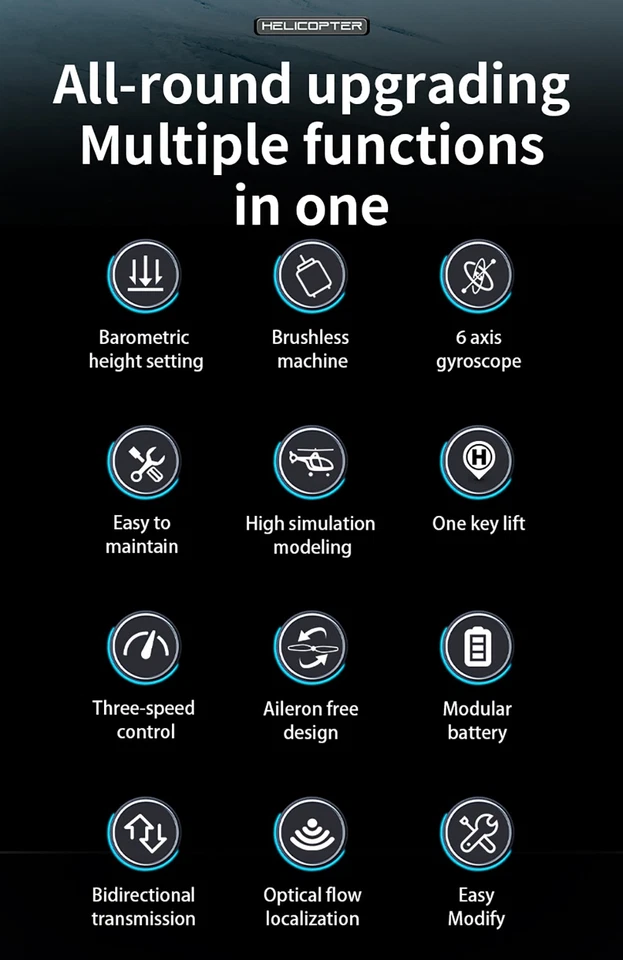 RC ERA C190(H145) RC 6CH Helicopter Optical Flow Gyro Dual Brushless Airplane - Image 3 of 4