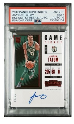 2017 PANINI CONTENDERS ROOKIE GAME TICKET RETAIL AUTOGRAPHS JAYSON TATUM /25