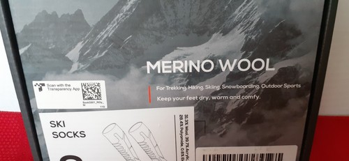 Calcetines esquí lana merino (el paquete contiene 2 pares), también para deportes al aire libre, nuevos - Imagen 2 de 10