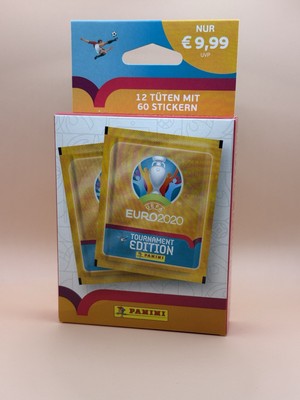 Panini EM Uefa Euro 2020 Tournament Edition 12 Tüten Eco Blister 60 Sticker