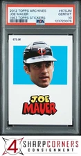 2012 TOPPS ARCHIVES 1967 TOPPS STICKERS #67SJM JOE MAUER HOF POP 4 PSA 10