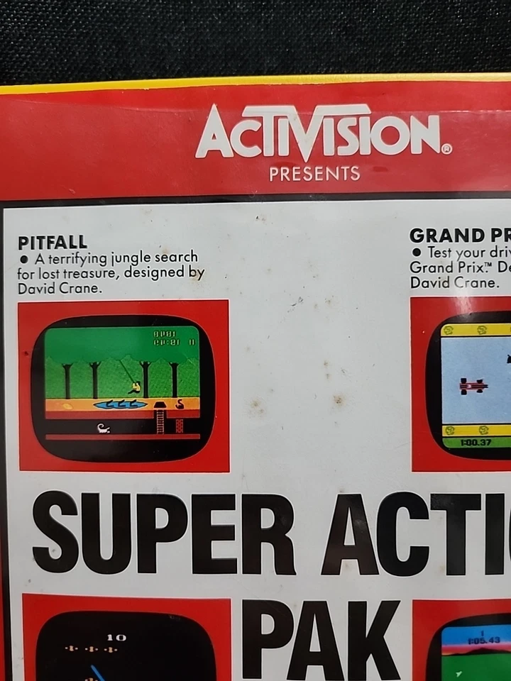 Atari 2600 Super Action Pak Boxed Pitfall Grand Prix Laser Blast Barnstorming - Image 4 of 4