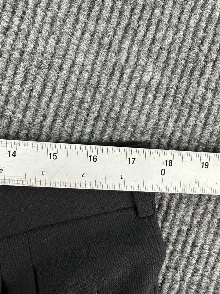 VTG YSL Yves Saint Laurent Dress Pants Mens 36x30 Black Wool Pleated Trousers - Image 2 of 4