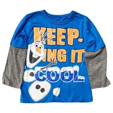Infant & Toddler Boys Blue Frozen Olaf Keep Cool Tee T-Shirt
