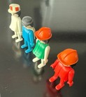 Vintage Playmobil Figure Lot of 4 - 1974 Geobra Construction Workers Hard Hats — photo 9
