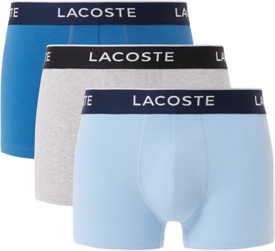 Lacoste Men's Cotton Stretch Essentials X-Small, Aqua/Tranquil Blue/Dove Grey 