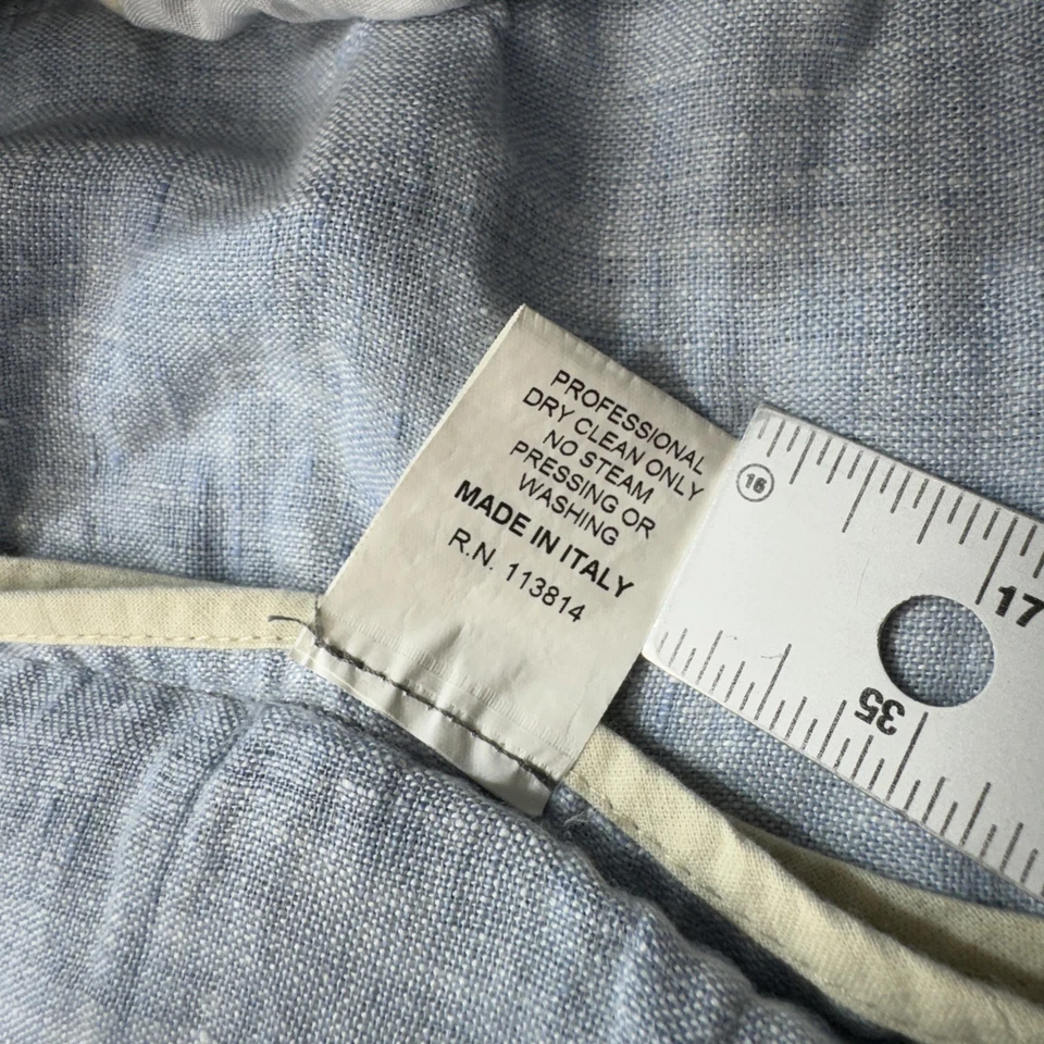 Billy Reid Sport Coat Men 46 Blue Italian Linen Blazer Jacket Lewis Unstructured - Image 4 of 4