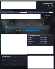 Steam account sale worth 600+GBP