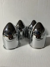 4  BULLET STEEL CENTER CAPS 5 LUG WELD RACING WHEELS  3.17 " OD