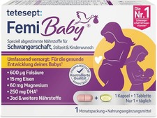 tetesept Femi Baby Schwangerschafts-Vitamine Mutter Kind 30 Tabletten 30 Kapseln