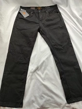 COPPER & OAK Slim Straight Stretch Black Denim Jeans 34x30 New With Tags MSRP$65