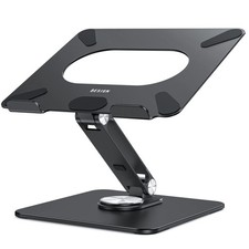 LSX7 Laptop Stand with 360 Rotating Base, Ergonomic Adjustable Notebook Riser...