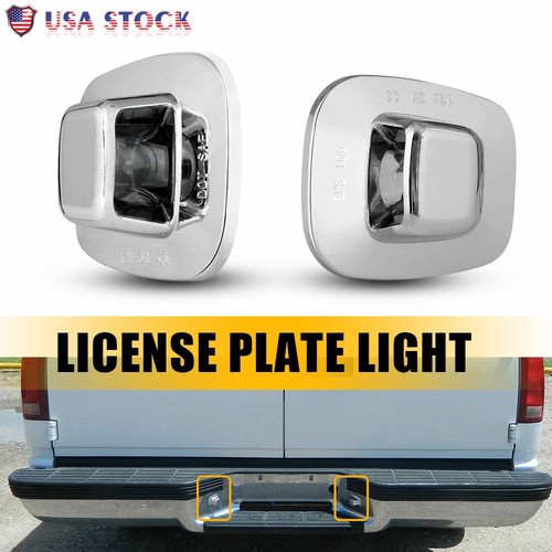 Venom Inc. OE-Style Black Bezel License Plate Light Pair For 2014-2022 Chevy Silverado / GMC Sierra - View #3