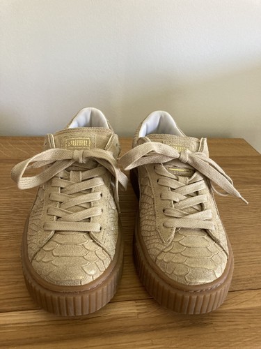 Zapatillas deportivas mujer PUMA Platform Exotic Skin 38,5 beige cuero EXCELENTES - Imagen 10 de 24