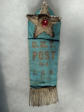 LANCASTER PENN 1870s GAR CIVIL WAR VETERAN GRAND ARMY REPUBLIC REUNION RIBBON