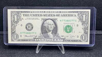 #ad $1 1974 Radar Serial Number Federal Reserve Currency Bank Note Bill Unc Z269 $79.99