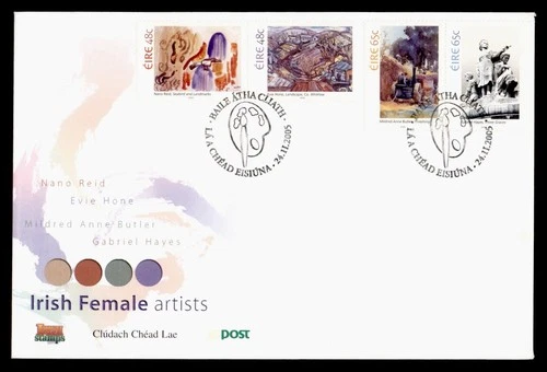DR WHO 2005 IRELAND FDC FEMALE ARTIST ART COMBO M77265