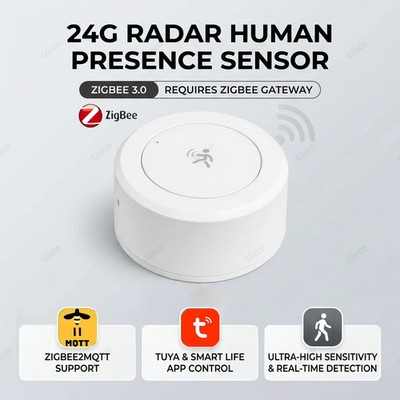 Zigbee 24G Mmwave Radar Presence Sensor Human Motion Static Detection For