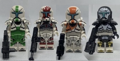 CUSTOM Lego Star Wars: Delta Squad Clone Commando Minifigures + Accessories