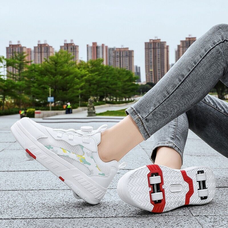 Zapatos de patinaje sobre ruedas para niños niños niñas niños zapatillas deportivas 4 ruedas calzado