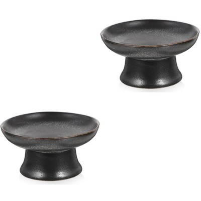  2pcs footed fruit Dish Keramik Desserthalter Keramikkuchenständer dekorative