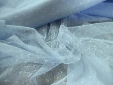 NEW SHIPMENT! DE LIS NETTING~LT. BLUE~12"x64"~GREAT FOR OVERLAYS~FASHION DOLLS