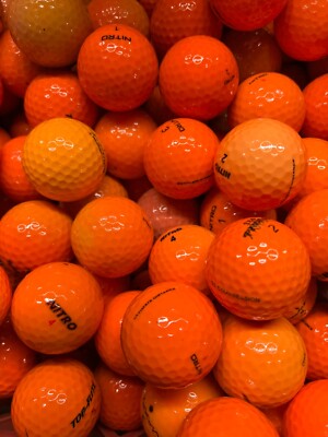 36 Orange Assorted 3A Used Golf Balls TopFlite Pinnacle Nitro TitTech etc AAA