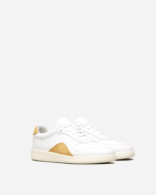 Everlane ReLeather Court Sneaker | White/Mustard Size W/14 M/12 New everlane-sneakers-1632751395.  main image 4