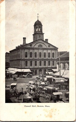KAPPYS ANTIQUE POST CARDS FANURIL HALL FISH MARKET BOSTON MA  (282)