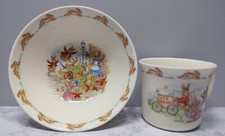 Vintage Royal Doulton Bunnykins 2 Pieces English Fine Bone China 1967-1975